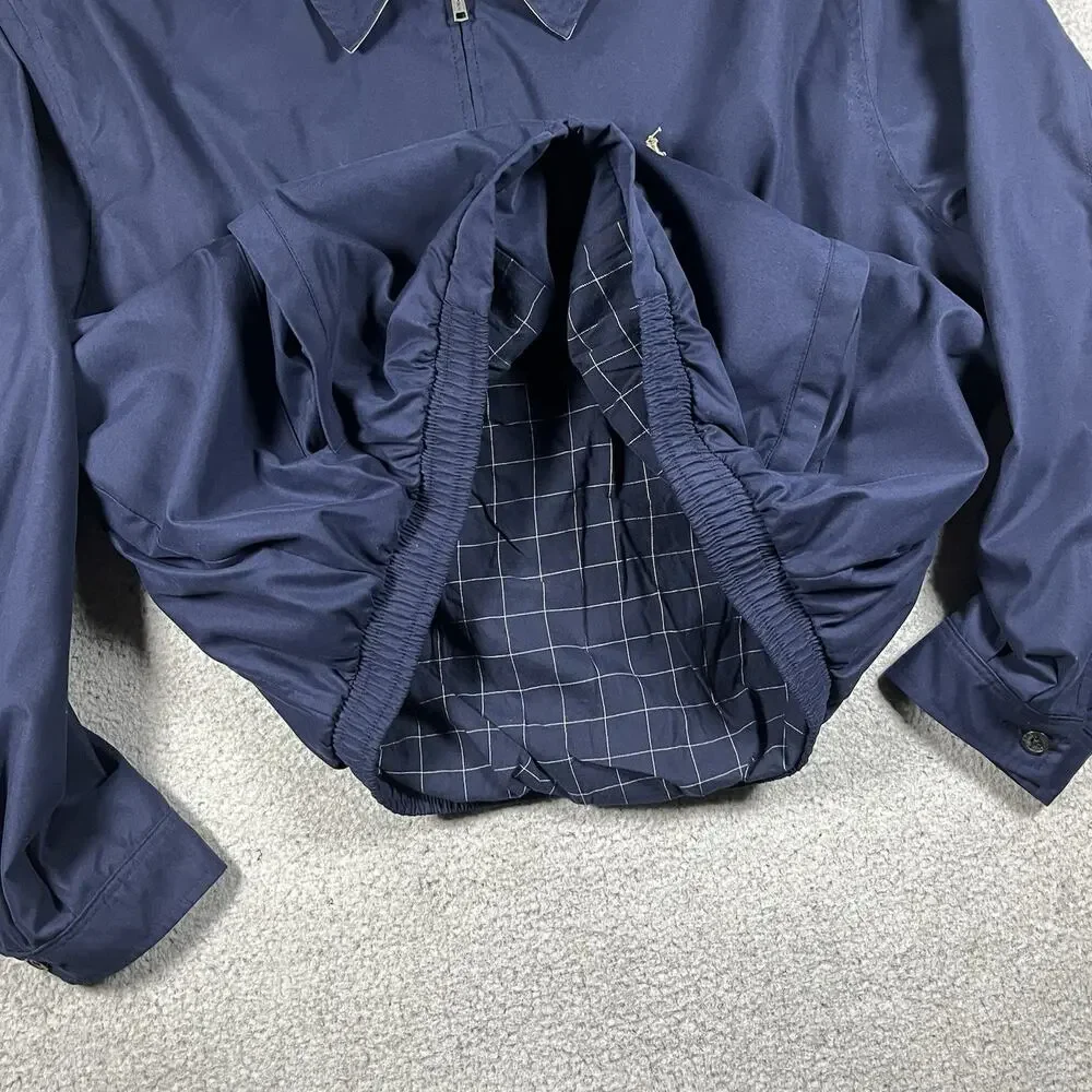 Polo Ralph Lauren Jacket Mens XL Blue Full Zip Bomber Lined Windbreaker VTG